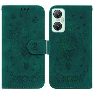 For Infinix Hot 20 5G Butterfly Rose Embossed Leather Phone Case(Green)