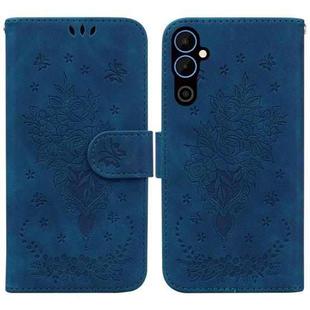 For Tecno Pova Neo 2 Butterfly Rose Embossed Leather Phone Case(Blue)