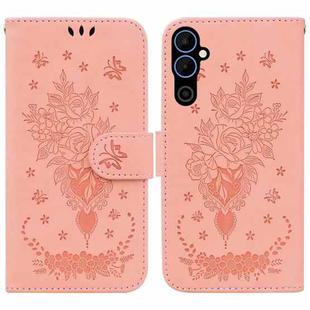For Tecno Pova Neo 2 Butterfly Rose Embossed Leather Phone Case(Pink)