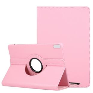 For Huawei Matepad 10.4 Litchi Texture Horizontal Flip 360 Degrees Rotation Leather Case with Holder(Pink)