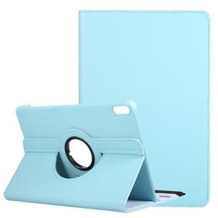 For Huawei Matepad 10.4 Litchi Texture Horizontal Flip 360 Degrees Rotation Leather Case with Holder(Light Blue)