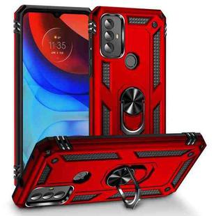 For Motorola Moto G Play 2023 Shockproof TPU + PC Phone Case with Holder(Red)