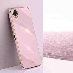 For OPPO A17k XINLI Straight 6D Plating Gold Edge TPU Phone Case(Cherry Purple)