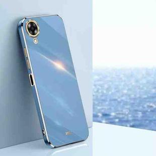 For OPPO A17k XINLI Straight 6D Plating Gold Edge TPU Phone Case(Celestial Blue)