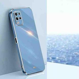 For OPPO K9x XINLI Straight Edge 6D Electroplate TPU Phone Case(Celestial Blue)