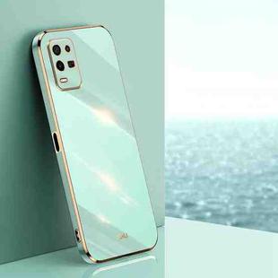 For OPPO K9x XINLI Straight Edge 6D Electroplate TPU Phone Case(Mint Green)