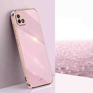 For Realme C20 XINLI Straight Edge 6D Electroplate TPU Phone Case(Cherry Purple)