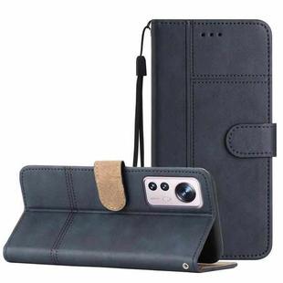 For Xiaomi 12 Pro Business Style Cowhide Texture Leather Phone Case(Blue)