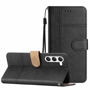 For Samsung Galaxy S23+ 5G Business Style Cowhide Texture Leather Phone Case(Black)