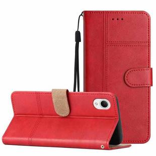 For Samsung Galaxy A23e Business Style Cowhide Texture Leather Phone Case(Red)