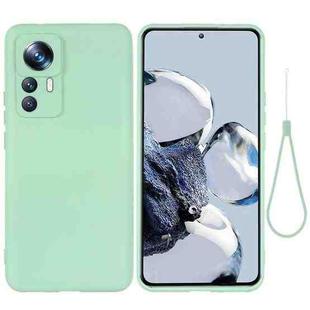 For Xiaomi 12T Pro Pure Color Liquid Silicone Shockproof Phone Case(Green)