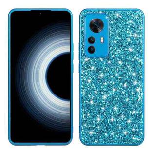 For Xiaomi 12T Pro Glitter Powder Shockproof TPU Protective Case(Blue)