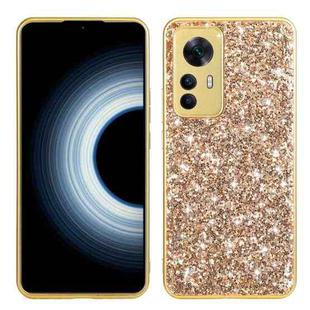 For Xiaomi 12T Pro Glitter Powder Shockproof TPU Protective Case(Gold)