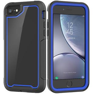 For iPhone SE 2020 & 8 & 7 Frame Series TPU + PC Dust-proof Scratch-proof Drop-proof Protective Case(Blue)
