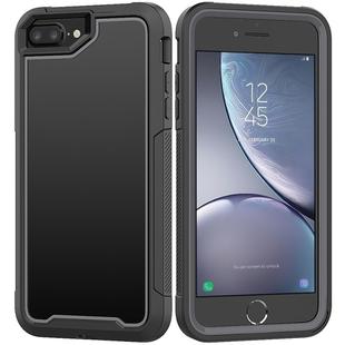 For iPhone 8 Plus & 7 Plus Frame Series TPU + PC Dust-proof Scratch-proof Drop-proof Protective Case(Grey)