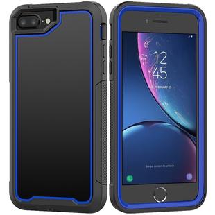 For iPhone 8 Plus & 7 Plus Frame Series TPU + PC Dust-proof Scratch-proof Drop-proof Protective Case(Blue)