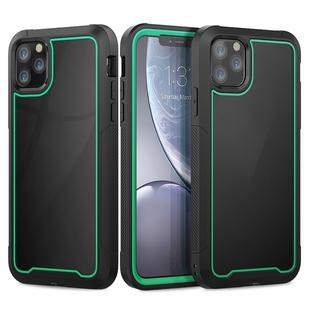 For iPhone 11 Pro Max Frame Series TPU + PC Dust-proof Scratch-proof Drop-proof Protective Case(Dark Green)