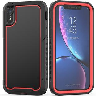For iPhone XR Frame Series TPU + PC Dust-proof Scratch-proof Drop-proof Protective Case(Red)