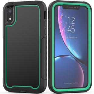 For iPhone XR Frame Series TPU + PC Dust-proof Scratch-proof Drop-proof Protective Case(Dark Green)