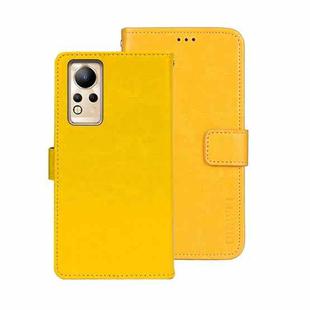 For Infinix Note 12 idewei Crazy Horse Texture Leather Phone Case(Yellow)