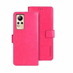 For Infinix Note 12 idewei Crazy Horse Texture Leather Phone Case(Rose Red)