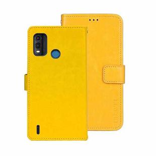 For Nokia G11 Plus idewei Crazy Horse Texture Leather Phone Case(Yellow)