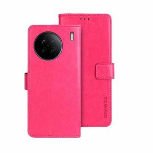 For vivo X90 idewei Crazy Horse Texture Leather Phone Case(Rose Red)
