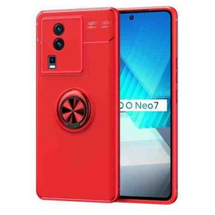 For vivo iQOO Neo7 Metal Ring Holder TPU Phone Case(Red)