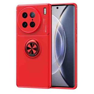 For vivo X90 Pro Metal Ring Holder TPU Phone Case(Red)