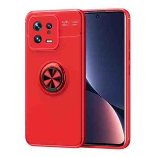 For Xiaomi 13 Metal Ring Holder TPU Phone Case(Red)