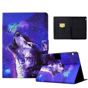 For Huawei MediaPad T3 10 Electric Pressed TPU Leather Tablet Case(Butterfly Wolf)