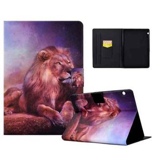 For Huawei MediaPad T5 Electric Pressed TPU Leather Tablet Case(Lion King)