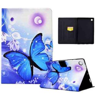 For Huawei MatePad T 10 / T 10s Electric Pressed TPU Leather Tablet Case(Blue Butterfly)
