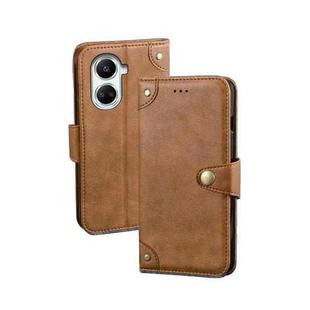 For Huawei nova 10 SE idewei Retro Texture Leather Phone Case(Khaki)