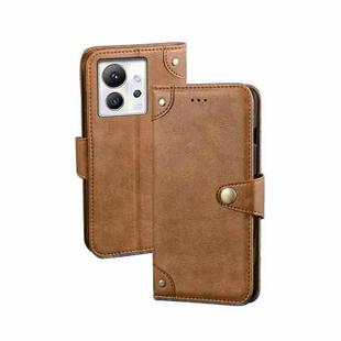 For Infinix Zero Ultra 5G idewei Retro Texture Leather Phone Case(Khaki)