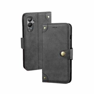 For Tecno Pova 4 idewei Retro Texture Leather Phone Case(Black)