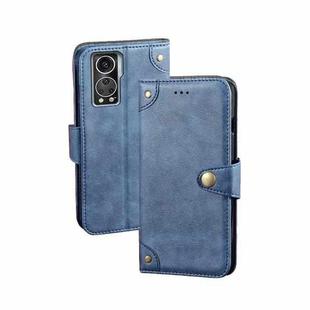 For ZTE Axon 30S idewei Retro Texture Leather Phone Case(Blue)