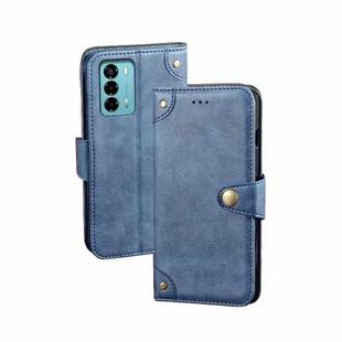 For ZTE Blade A72 4G idewei Retro Texture Leather Phone Case(Blue)