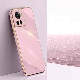 For OnePlus Ace XINLI Straight 6D Plating Gold Edge TPU Phone Case(Cherry Purple)