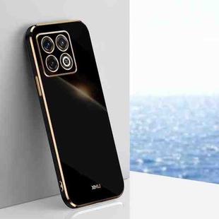 For OnePlus Ace Pro XINLI Straight 6D Plating Gold Edge TPU Phone Case(Black)