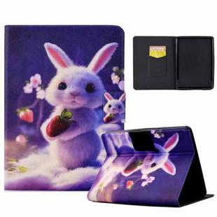 For Amazon Kindle Paperwhite 4/3/2/1 Electric Pressed TPU Smart Leather Tablet Case(Strawberry Bunny)