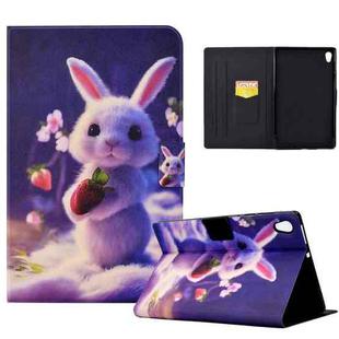 For Lenovo Tab M10 HD Gen 2 Electric Pressed TPU Smart Leather Tablet Case(Strawberry Bunny)