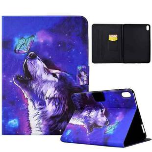 For iPad 10th Gen 10.9 2022 Electric Pressed TPU Smart Leather Tablet Case(Butterfly Wolf)