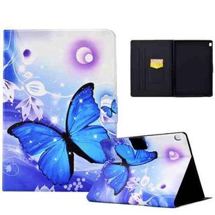 For Lenovo Tab M10 FHD REL Electric Pressed TPU Smart Leather Tablet Case(Blue Butterfly)