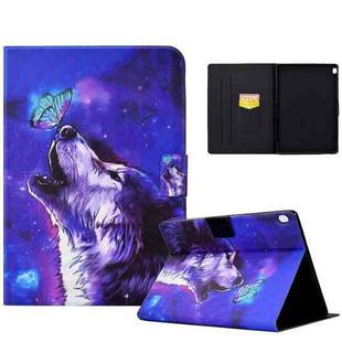 For Lenovo Tab M10 FHD REL Electric Pressed TPU Smart Leather Tablet Case(Butterfly Wolf)