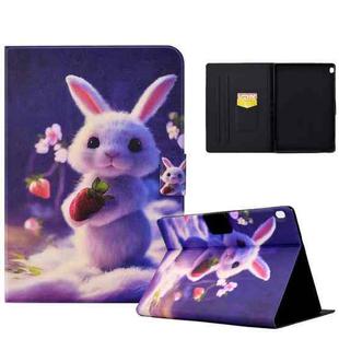 For Lenovo Tab M10 FHD REL Electric Pressed TPU Smart Leather Tablet Case(Strawberry Bunny)