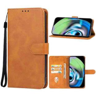 For Realme V23i Leather Phone Case(Brown)