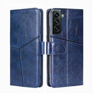 For Samsung Galaxy S23+ 5G Geometric Stitching Horizontal Flip Leather Phone Case(Blue)