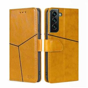 For Samsung Galaxy S23+ 5G Geometric Stitching Horizontal Flip Leather Phone Case(Yellow)