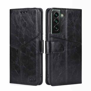 For Samsung Galaxy S23+ 5G Geometric Stitching Horizontal Flip Leather Phone Case(Black)